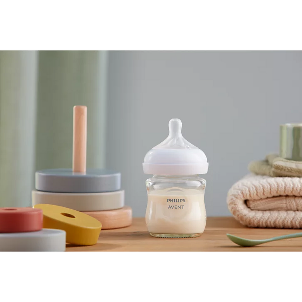 Philips Avent Natural 3.0 Glass Bottle (4 Oz) 1 Pack