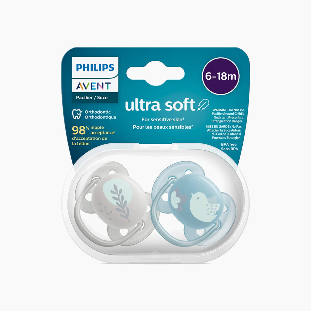 Philips Avent Ultra Soft Soother (6-18 أشهر) عبوة من قطعتين